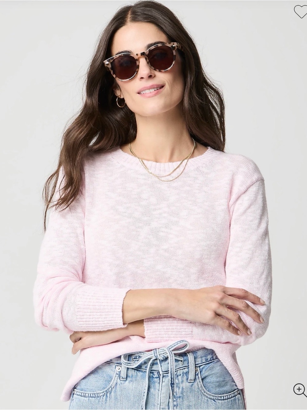 J. Crew Pale Pink Crewneck Sweater